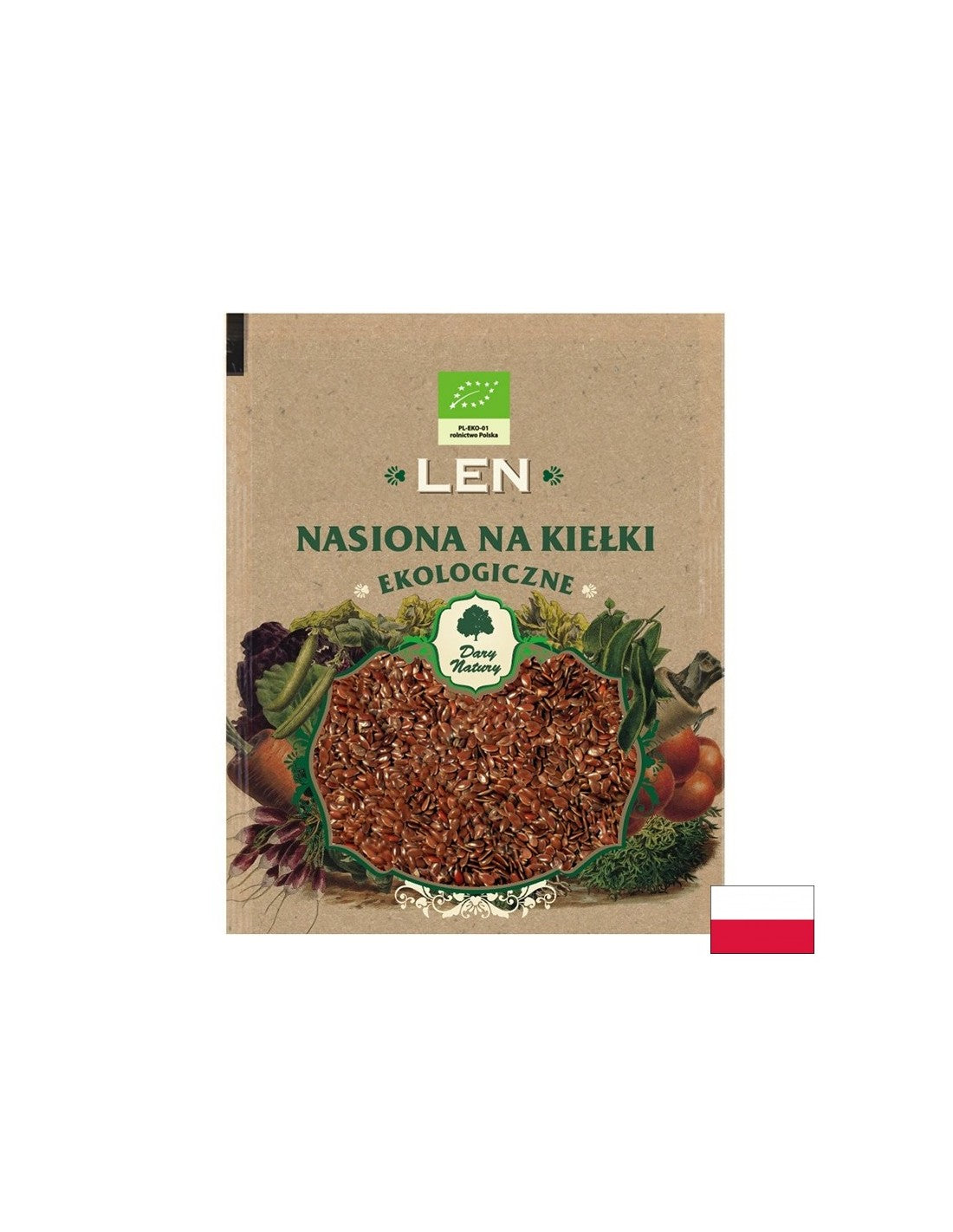 Flax - seeds for sprouts Bio, 30 g Dary Natury - Nutra Best Europe