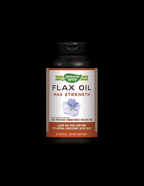 Flax Oil 1300 mg 57% ALA - 200 Softgels - Nutra Best Europe