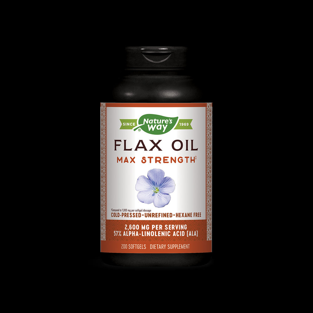 Flax Oil 1300 mg 57% ALA - 200 Softgels - Nutra Best Europe