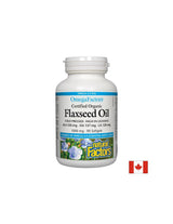 Flaxseed Oil - Flaxseed Oil 1000 mg, 90 softgel capsules Natural Factors - Nutra Best Europe