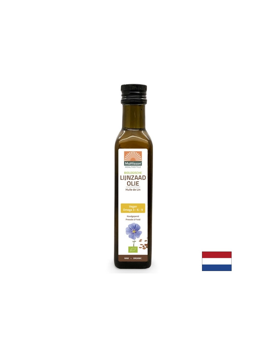 Linseed oil (cold pressed, organic), 250 ml - Nutra Best Europe