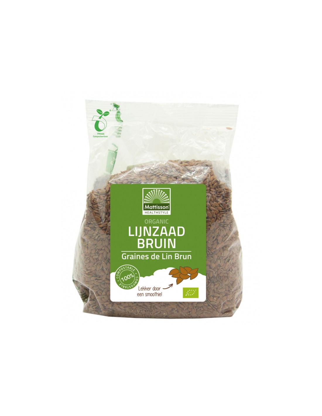 Flaxseed (whole grains) Organic, 400 g - Nutra Best Europe