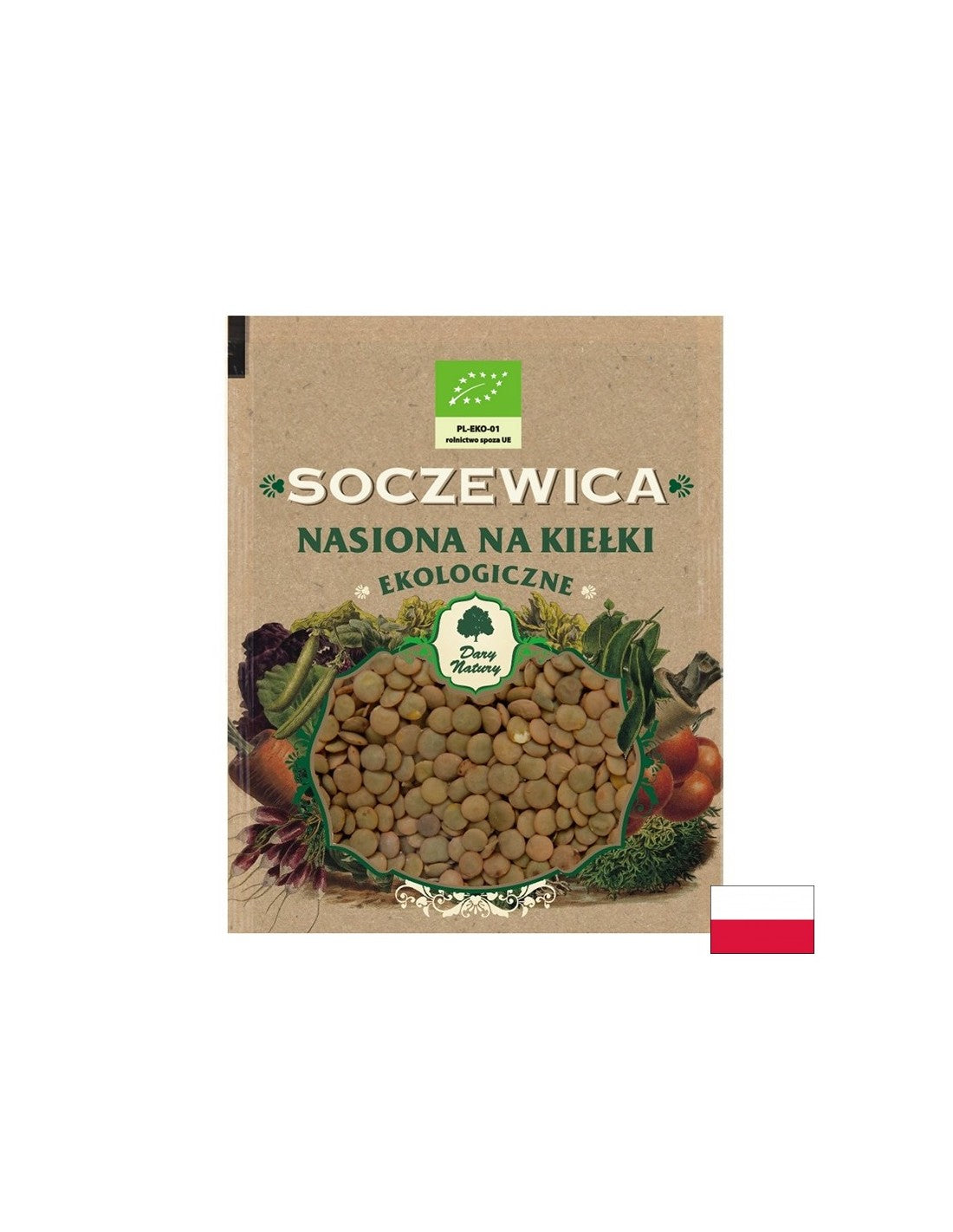 Lentils - seeds for sprouts Organic, 50 g Dary Natury - Nutra Best Europe