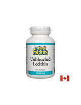 Unbleached Lecithin 1200 mg - 180 Gel capsules - Nutra Best Europe