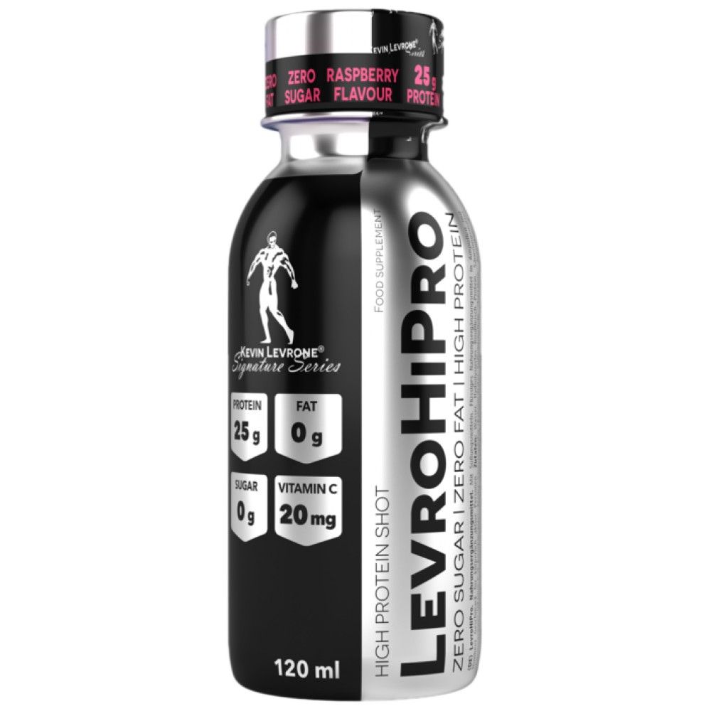 LevroHiPro Shot / 25 g of Hydrolyzed Beef Protein with Zero Sugar - 120 ml - Nutra Best Europe