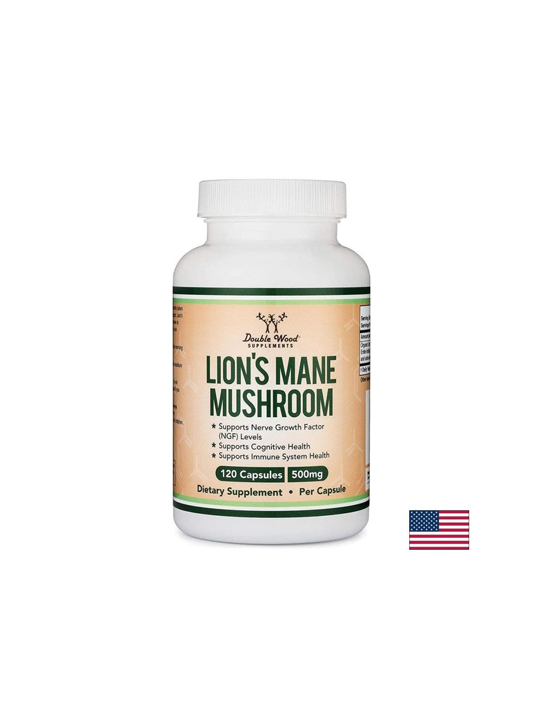 Lion's Mane Mushroom - Lion's mane, 120 capsules Double Wood - Nutra Best Europe