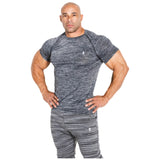 Men's T-shirt with short sleeves / T-shirt 01 LM Compression Dark Grey - Nutra Best Europe
