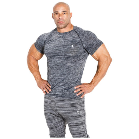 Men's T-shirt with short sleeves / T-shirt 01 LM Compression Dark Grey - Nutra Best Europe