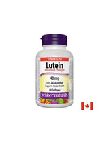 Lutein with Zeaxanthin Extra Strength - Lutein and Zeaxanthin - For Vision Support, 60 Softgels Webber Naturals - Nutra Best Europe