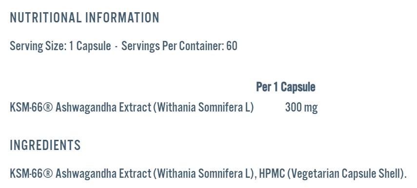 Ashwagandha KSM-66 300 mg - 60 capsules - Nutra Best Europe