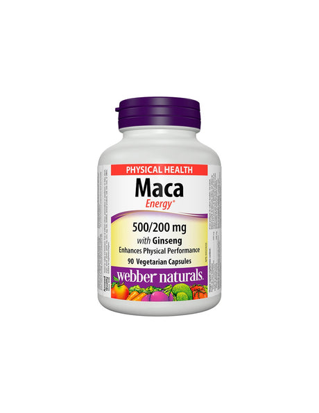 Maca Energy with Ginseng - Maca and Korean Ginseng, 90 capsules Webber Naturals - Nutra Best Europe