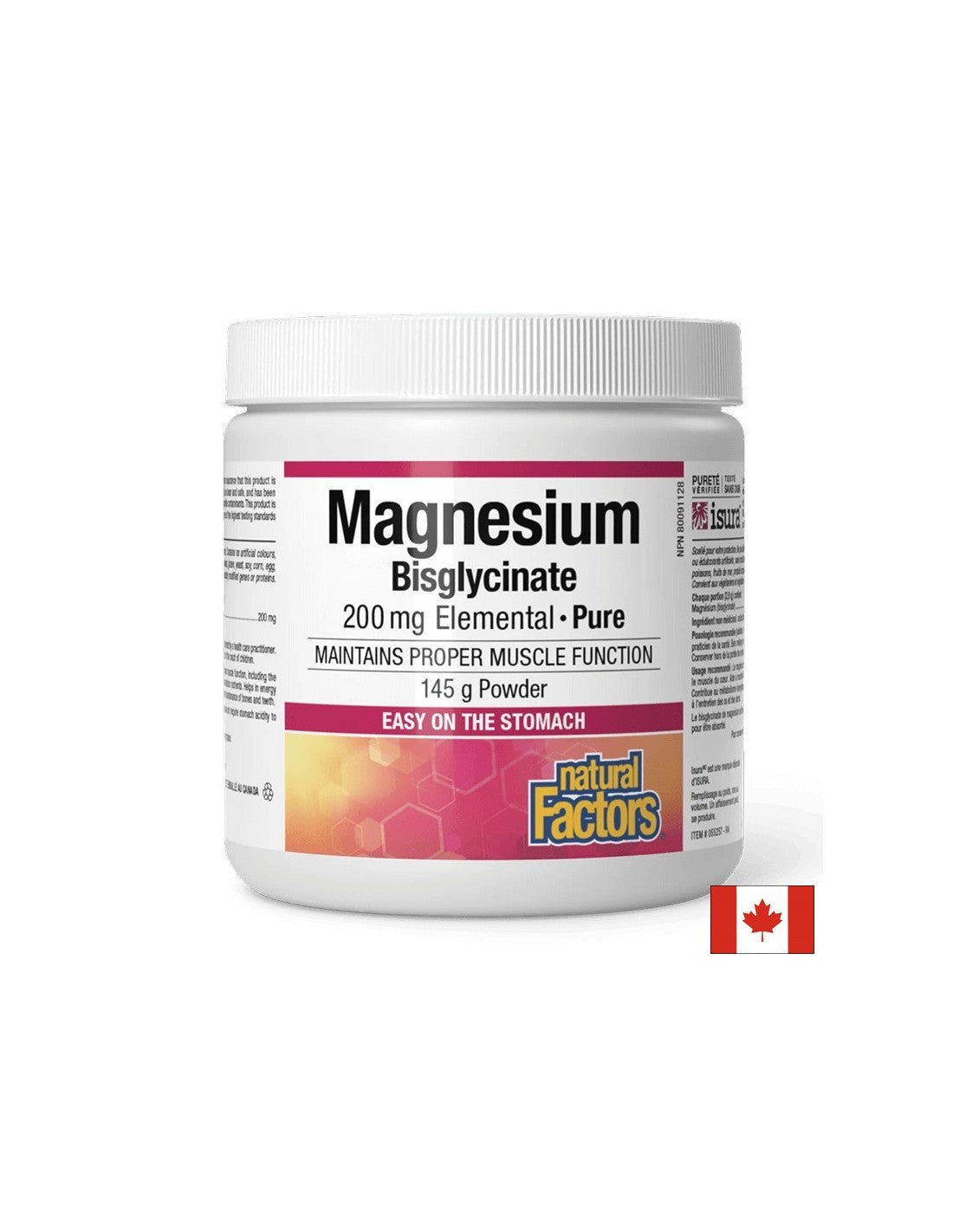 Magnesium (bisglycinate), 200 mg x 120 g powder - Nutra Best Europe