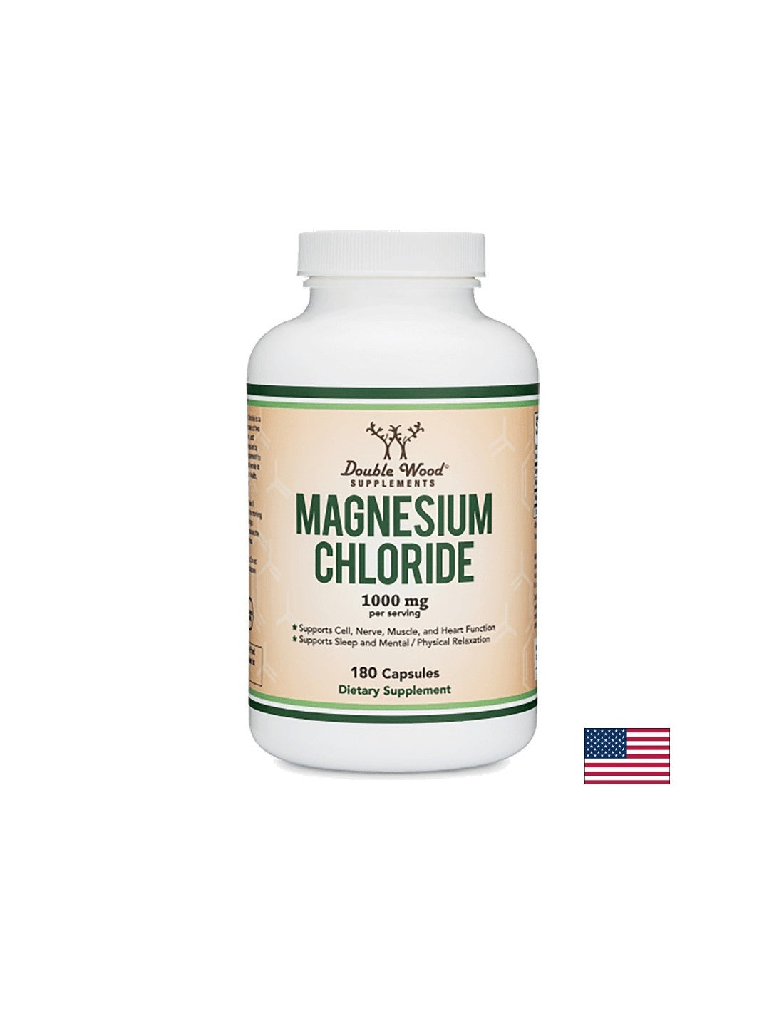 Magnesium chloride/ Magnesium (chloride), 180 capsules Double Wood - Nutra Best Europe