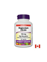 Magnesium Citrate High Absorption - Magnesium citrate with high absorption 150 mg, 120 capsules - Nutra Best Europe