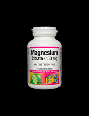 Magnesium Citrate 150 mg - 60 Chewable Tablets - Nutra Best Europe