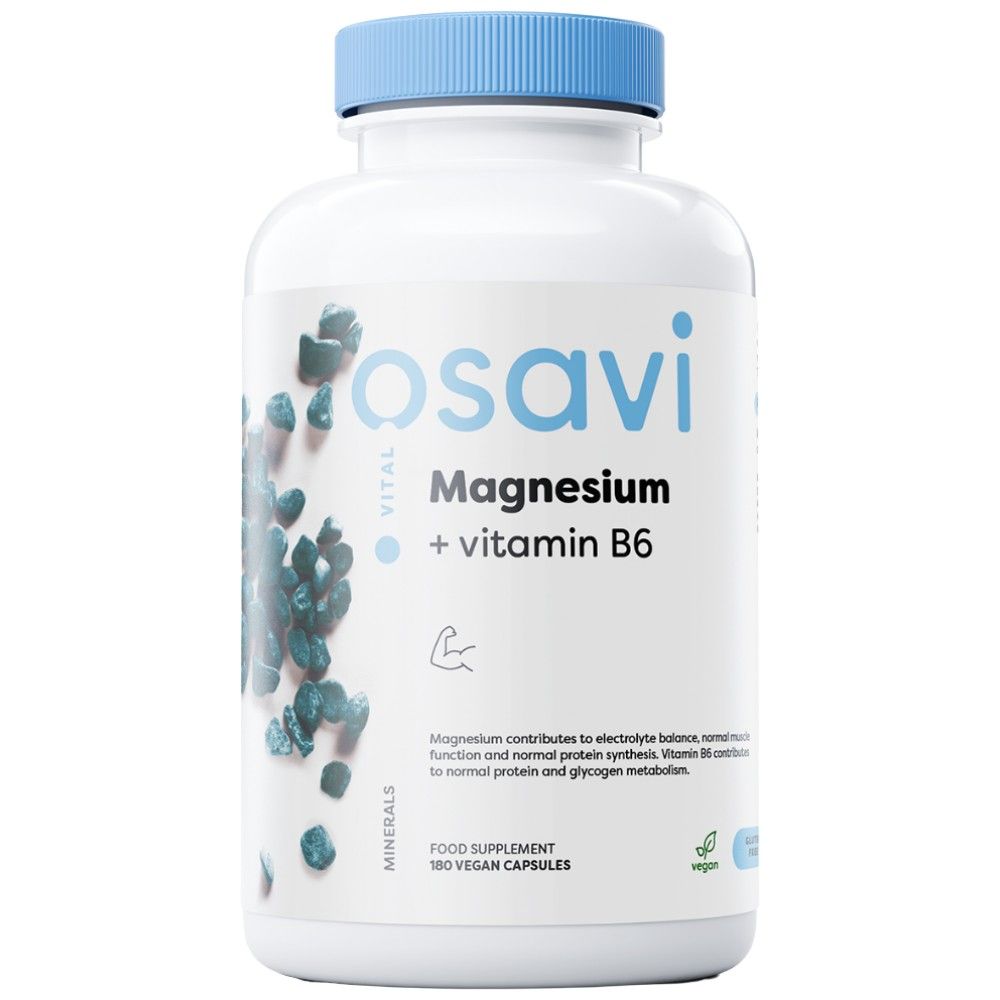 Magnesium Citrate + Vitamin B6 - 180 capsules - Nutra Best Europe