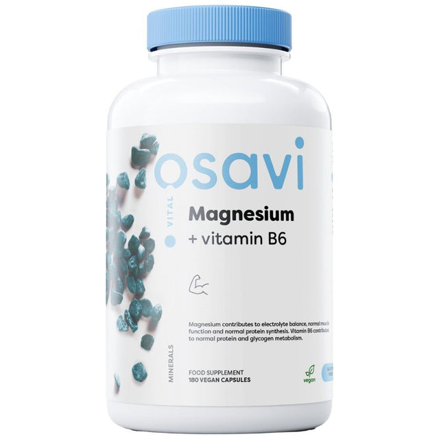 Magnesium Citrate + Vitamin B6 - 180 capsules - Nutra Best Europe