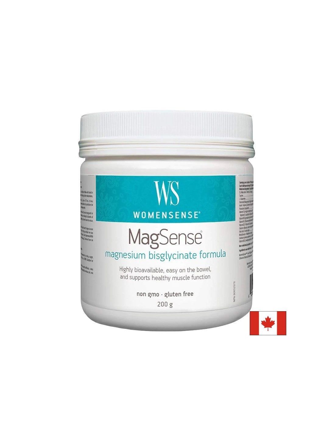 WomenSense Magnesium Bisglycinate Powder - 200 grams - Nutra Best Europe