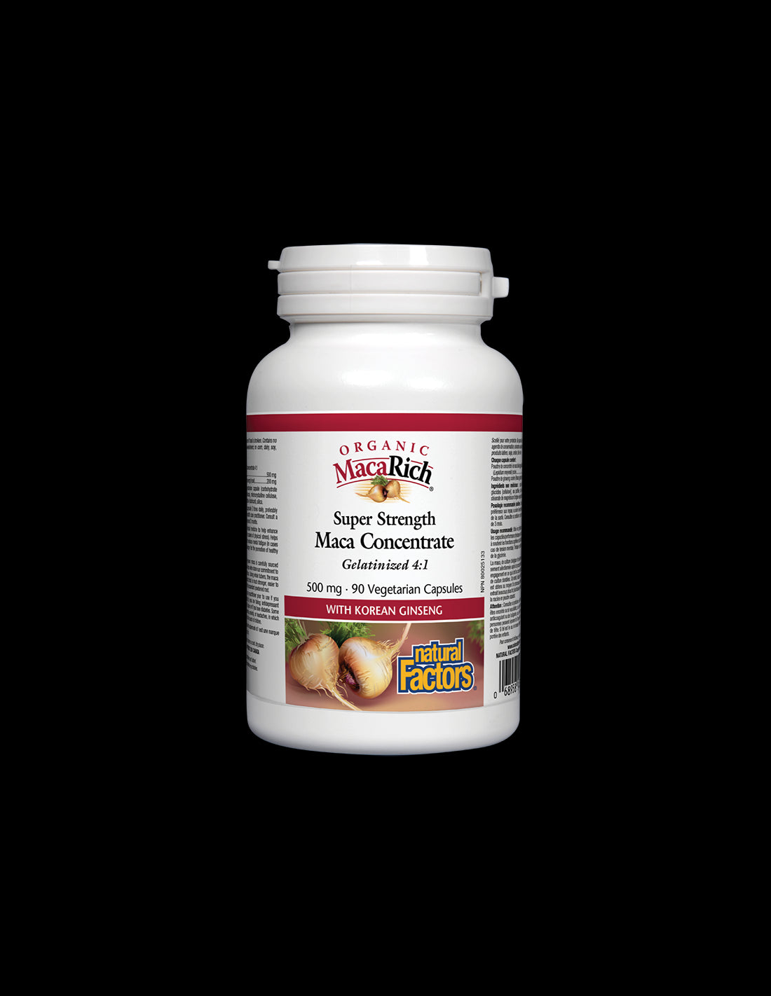 MacaRich® Organic Maca Concentrate 4:1/ Maca 500 mg x 90 capsules - Nutra Best Europe