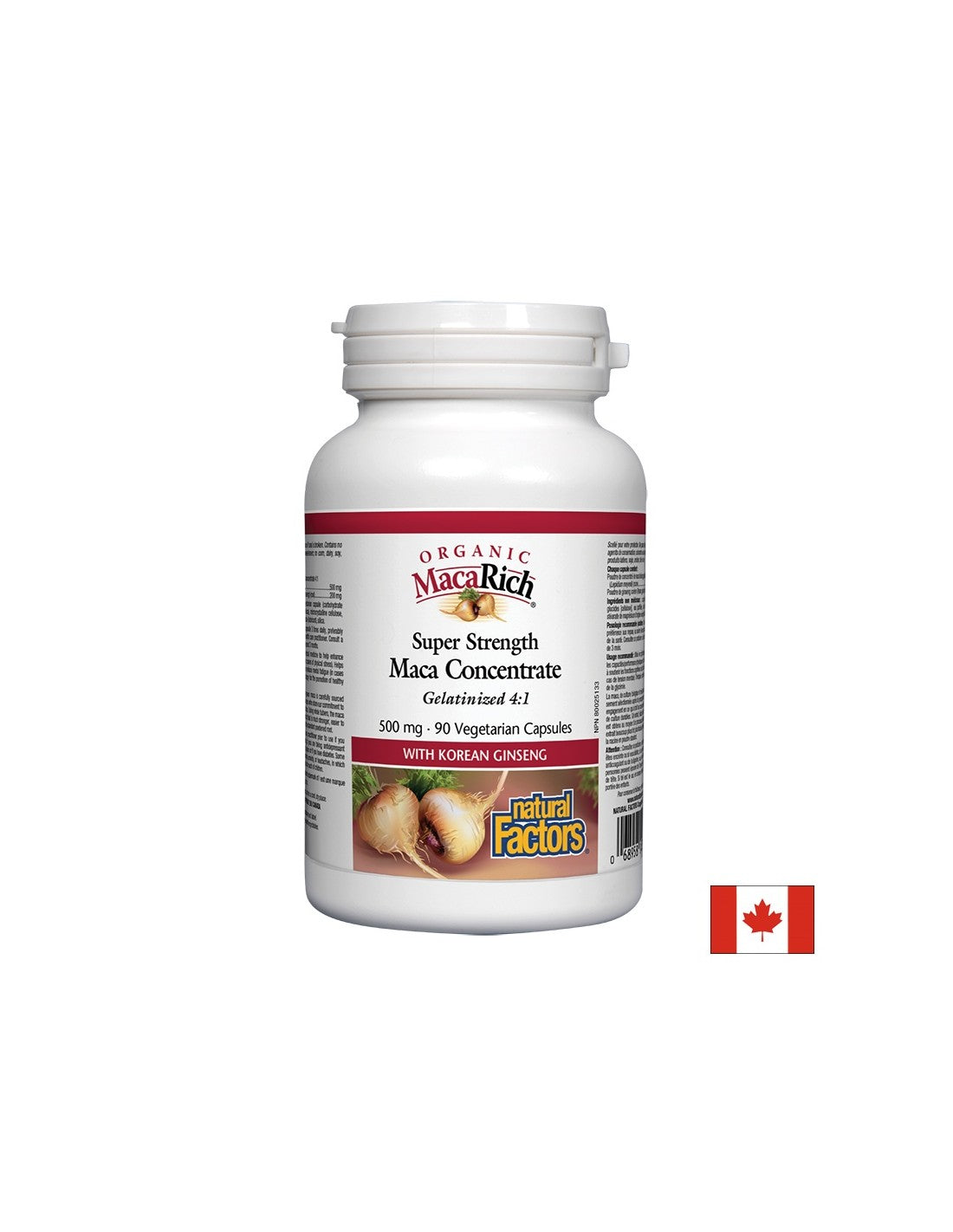 MacaRich® Organic Maca Concentrate 4:1/ Maca 500 mg x 90 capsules - Nutra Best Europe