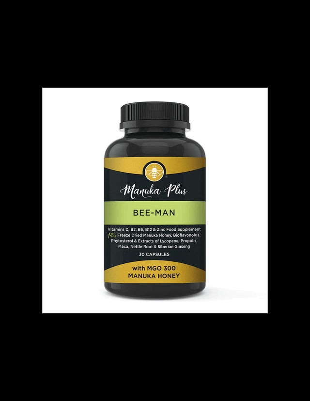 Manuka Plus Bee Man with MGO 300 - Manuka Honey - Formula for men with manuka honey MGO 300, 30 capsules - Nutra Best Europe