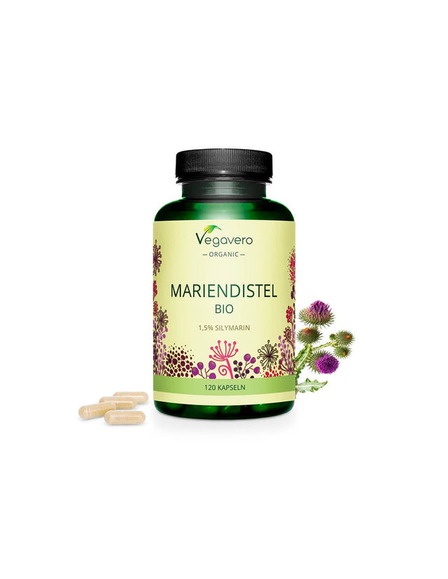 Mariendistel Bio - Organic milk thistle, 120 capsules Vegavero - Nutra Best Europe