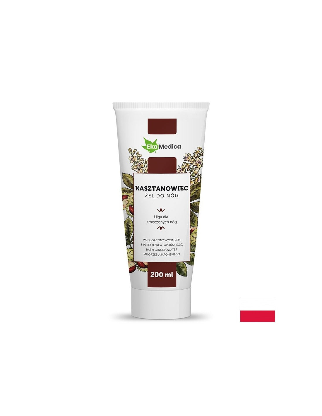 Foot massage gel with horse chestnut, 200 ml EkaMedica - Nutra Best Europe