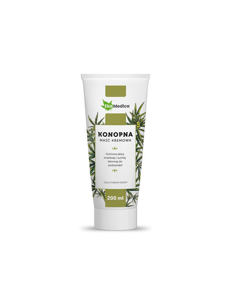 Massage cream with hemp seed oil, 200 ml EkaMedica - Nutra Best Europe