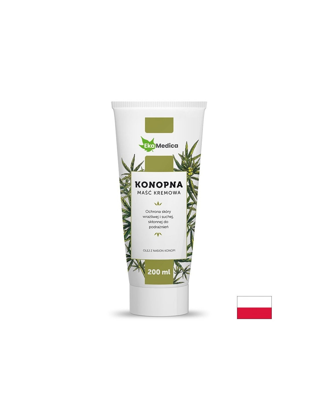 Massage cream with hemp seed oil, 200 ml EkaMedica - Nutra Best Europe