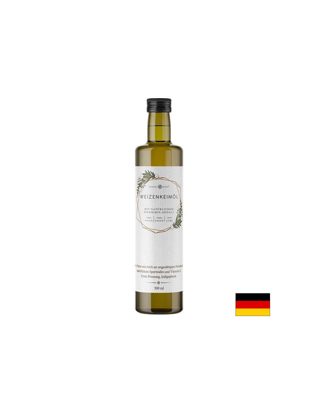 Wheat germ oil, cold pressed (pure vitamin E), 500 ml - Nutra Best Europe