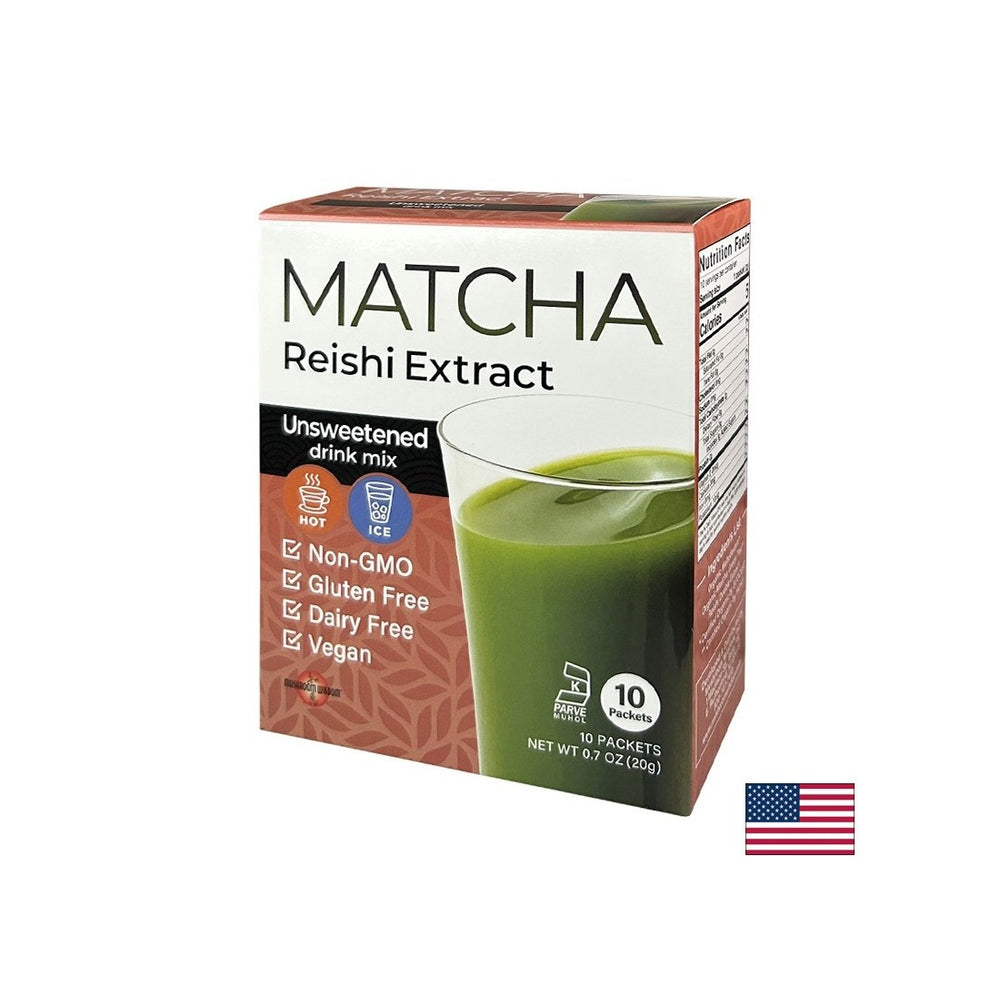 Matcha with Reishi mushroom extract, 10 sachets - Nutra Best Europe
