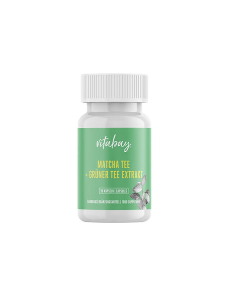 Matcha Tee & Grüner Tee Extrakt - Matcha tea and green tea extract, 90 capsules Vitabay - Nutra Best Europe