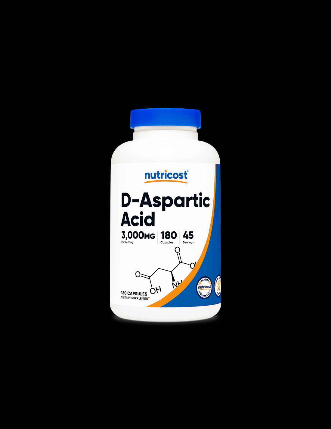 Men's Health - D-Aspartic Acid, 3000mg/180 Capsules Nutricost - Nutra Best Europe