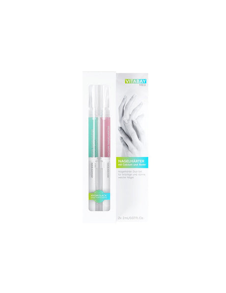 MED Nagelhärter Duo-Set - Set of nail strengthener duo with calcium and biotin, 2 x 2 ml Vitabay - Nutra Best Europe
