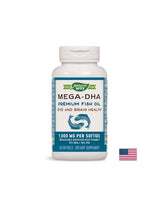 Mega-DHA Fish Oil 1000 mg - 60 capsules - Nutra Best Europe