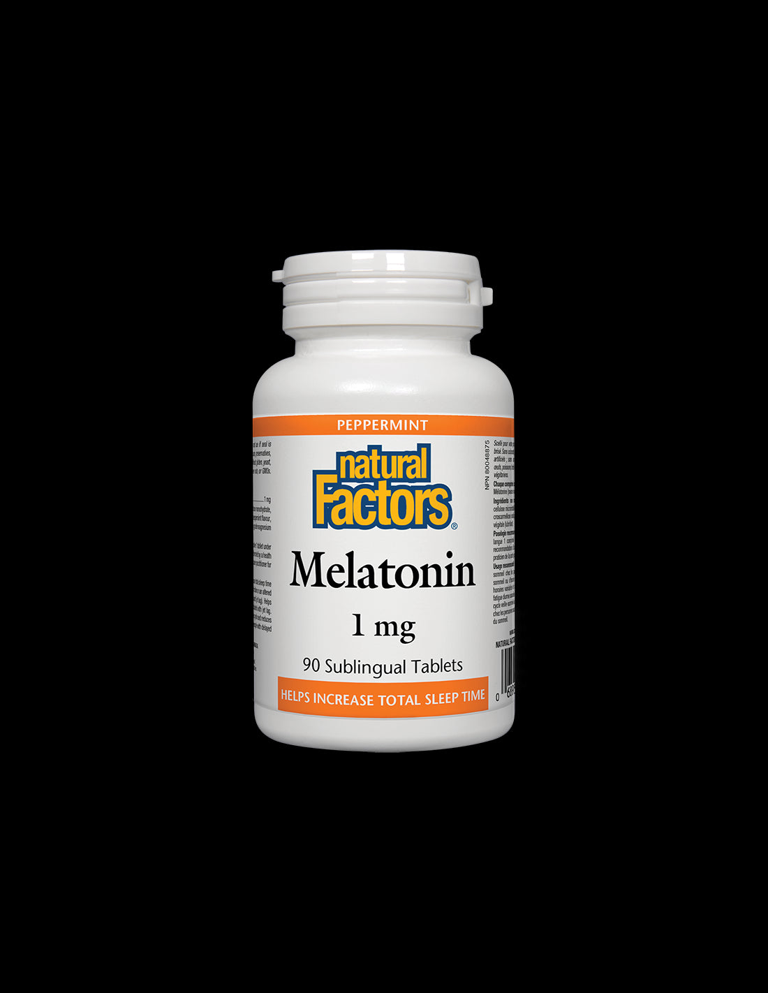 Melatonin 1 mg x 90 sublingual tablets Natural Factors - Nutra Best Europe