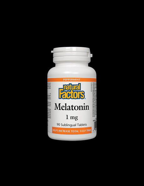 Melatonin 1 mg x 90 sublingual tablets Natural Factors - Nutra Best Europe