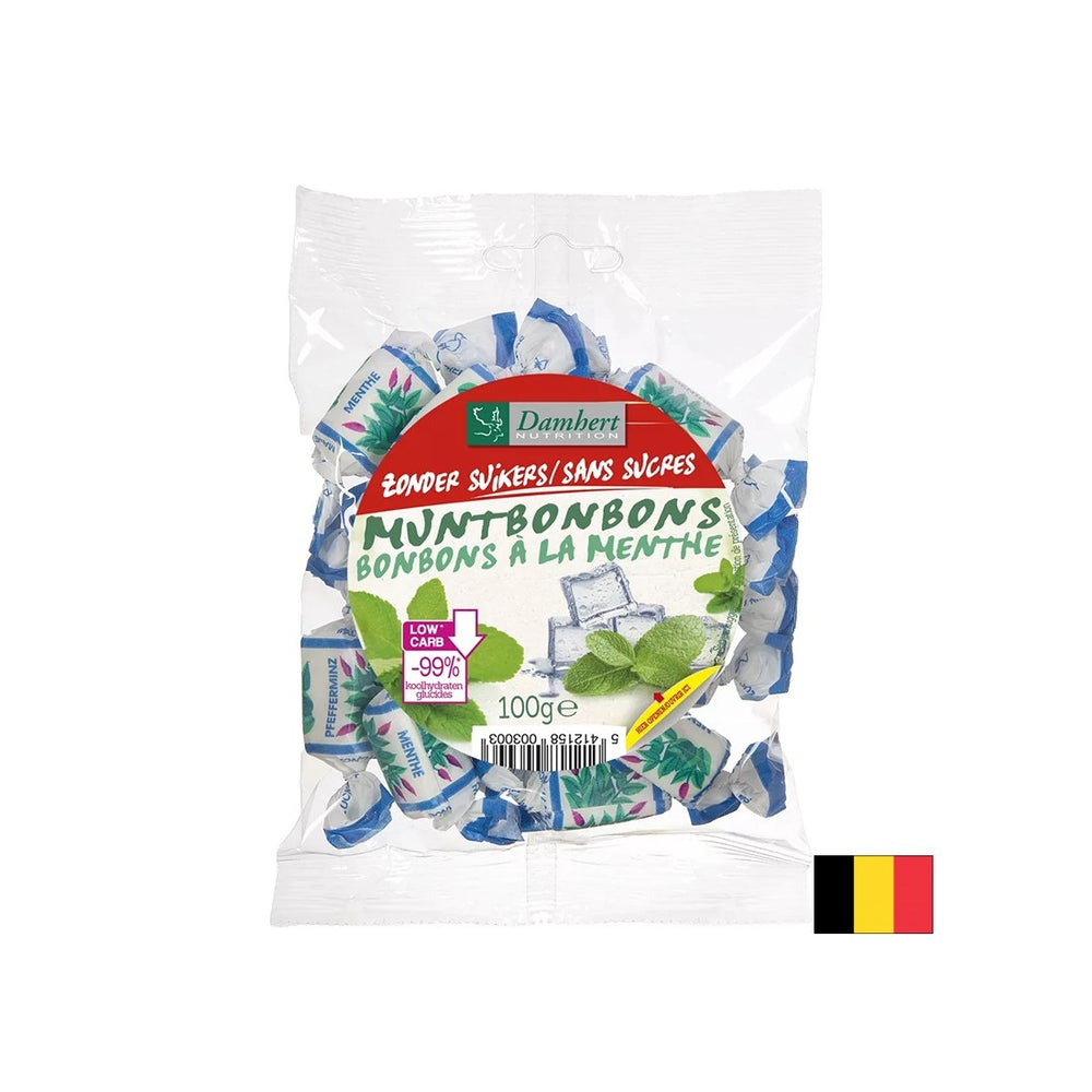 Mint candies (sugar-free), 100 g - Nutra Best Europe