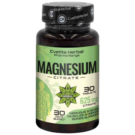 Magnesium Citrate 625mg - 30 Tablets - Nutra Best Europe