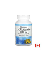 For the intestinal barrier and muscle function - L-glutamine (micronized), 1000 mg, 90 capsules - Nutra Best Europe