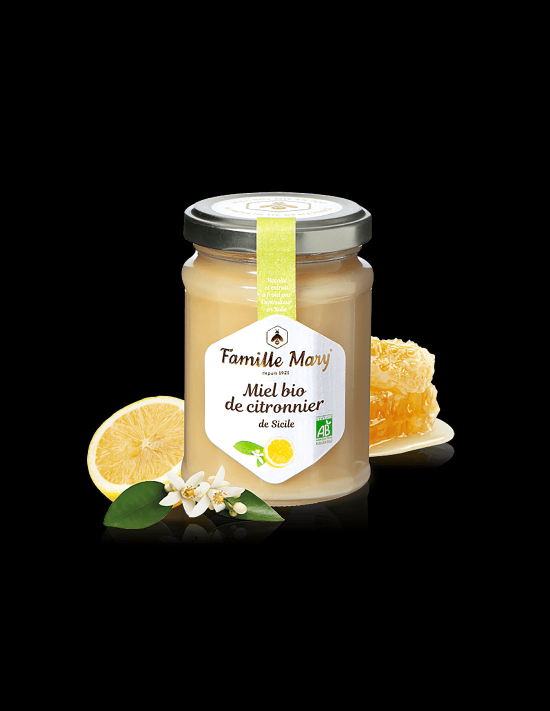 Organic lemon tree honey - Miel bio de citronnier de Sicile, 230 g - Nutra Best Europe