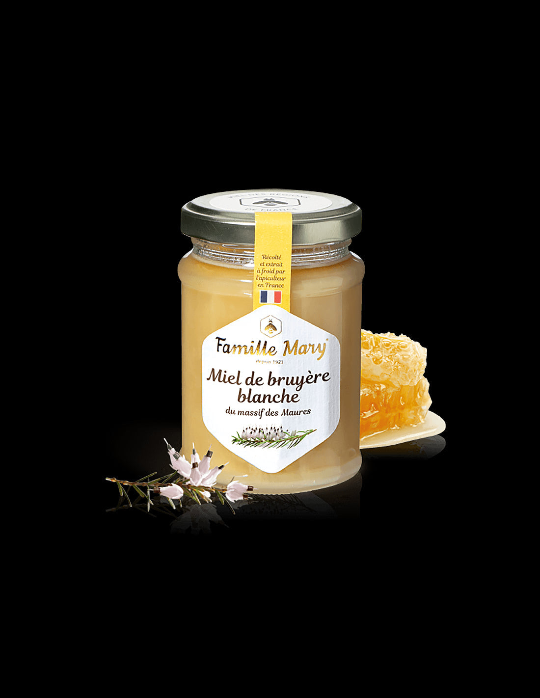 Honey from flowers of white heather - Miel de bruyère blanche, 230 g - Nutra Best Europe