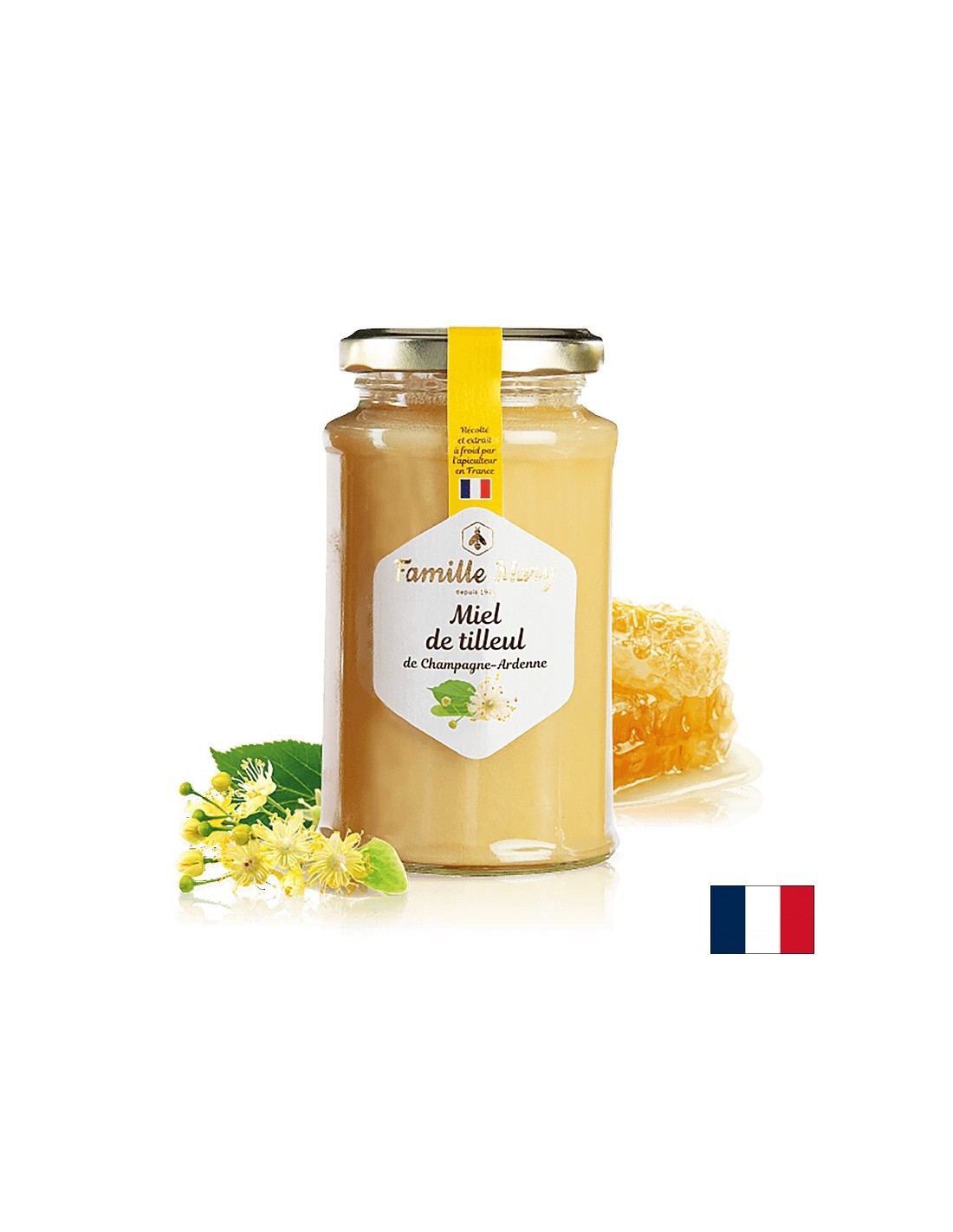 Linden blossom honey (from Champagne - Ardennes, France), 360 g - Nutra Best Europe