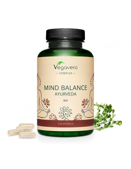 Mind Balance Ayurveda Bio, 120 capsules, 100% Vegan Vegavero - Nutra Best Europe