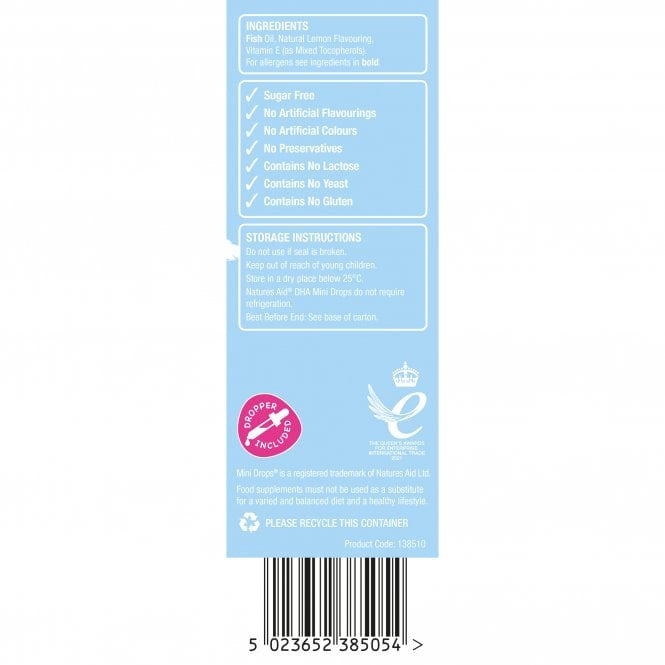 Omega 3 csepp gyermekeknek (Kids Omega-3 Mini Drops) 50 ml NaturesAid