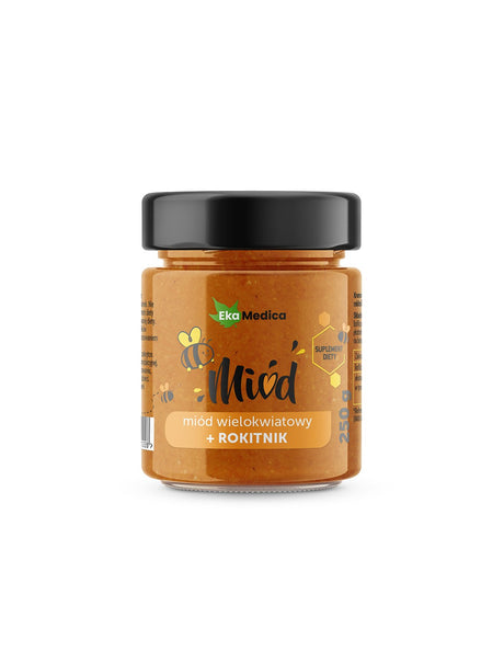 Multicolored honey with sea buckthorn extract, 250 g EkaMedica - Nutra Best Europe