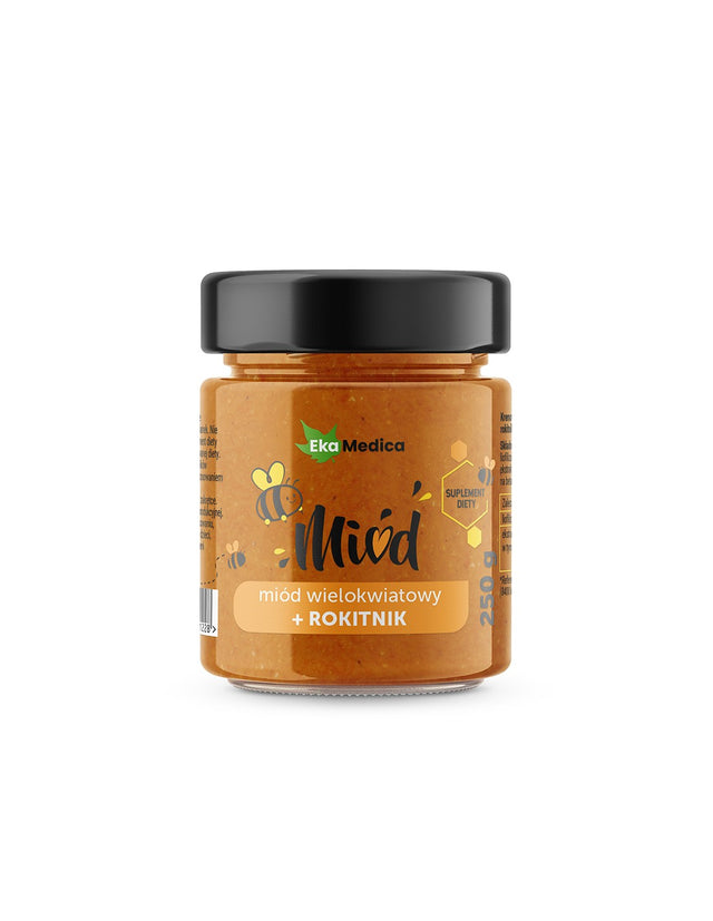 Multicolored honey with sea buckthorn extract, 250 g EkaMedica - Nutra Best Europe