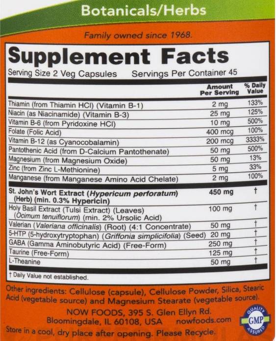 Mood Support with St. John's Wort - 90 capsules - Nutra Best Europe