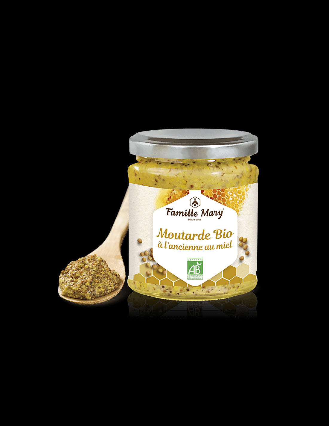 Organic mustard with honey, 150 g - Nutra Best Europe