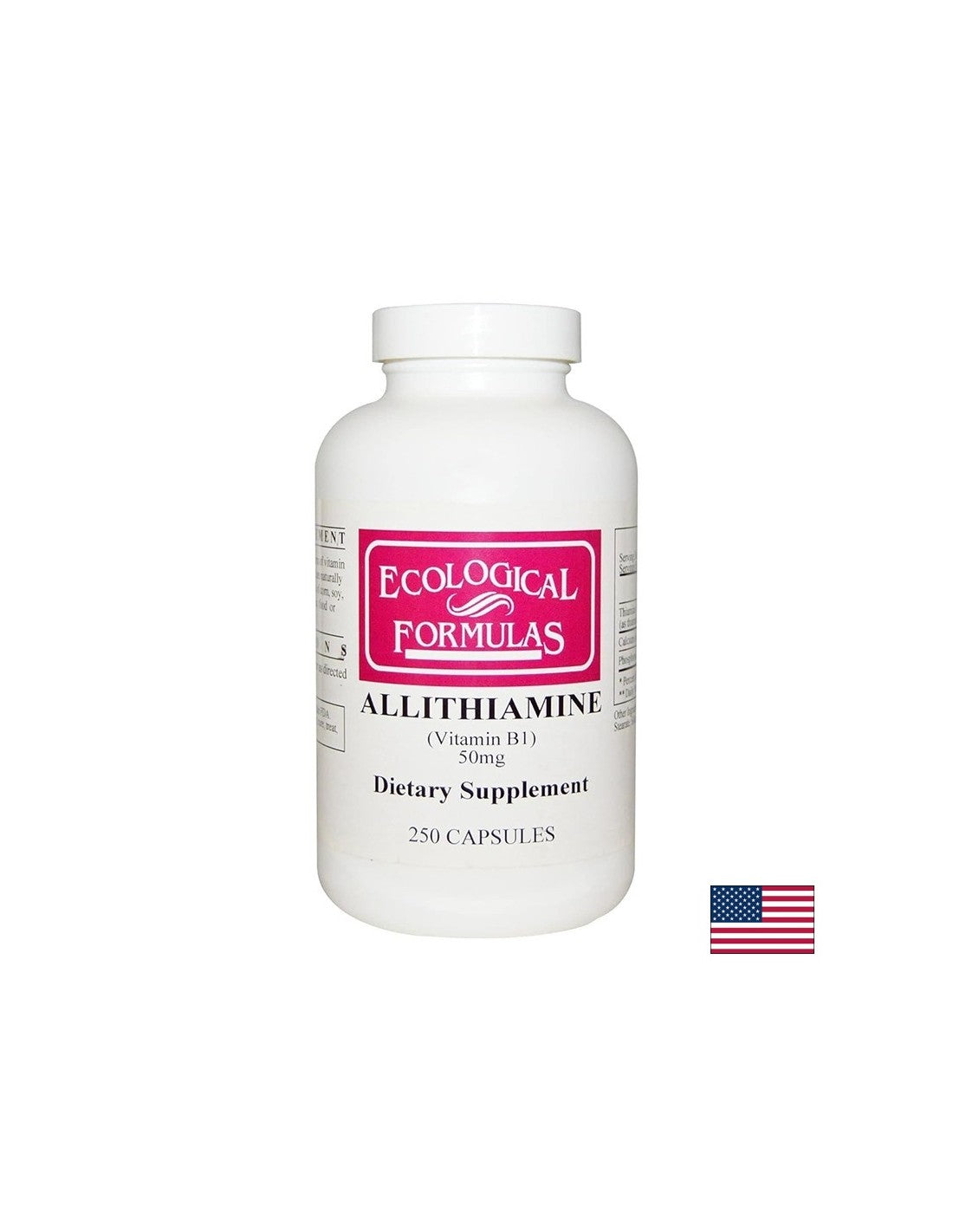 Nervous system and brain function - Vitamin B1 (Alithiamine), 50 mg, 250 capsules for 8 months of intake - Nutra Best Europe